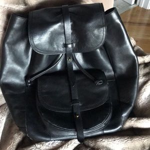 Sleek leather, great for Travels Backpack